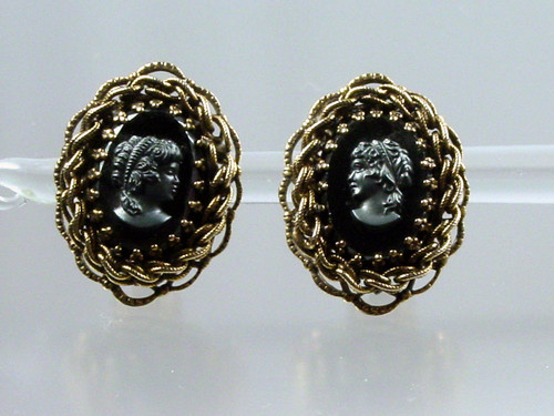 Victorian Whitby Jet Cameo Earrings – Irene Byrne & Co